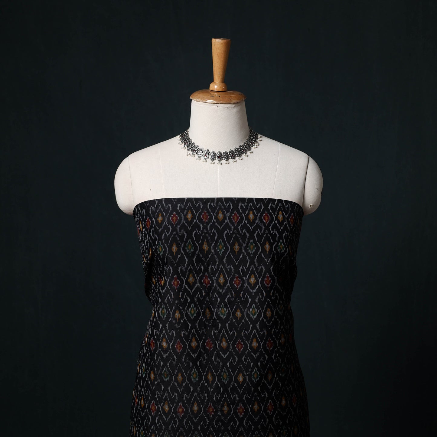 Pochampally Ikat Handloom Sico 2pc Unstitched Dress Material Kurta Set 12