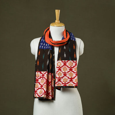 Multicolor - cotton patchwork running stitch plain stole 32