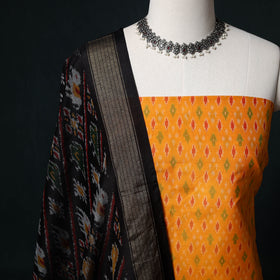 Pochampally Ikat Handloom Sico 2pc Unstitched Dress Material Kurta Set 15
