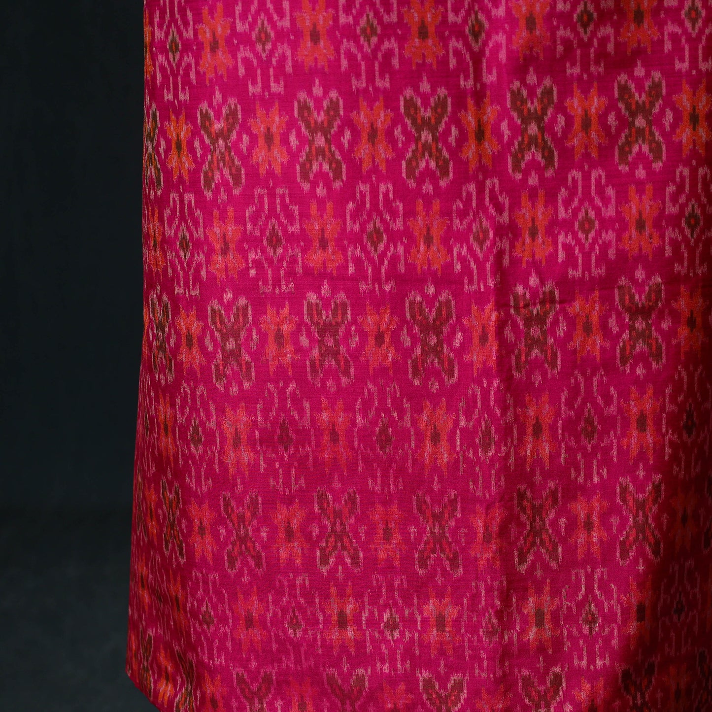 Pochampally Ikat Handloom Sico 2pc Unstitched Dress Material Kurta Set 19