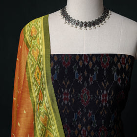 Pochampally Ikat Handloom Sico 2pc Unstitched Dress Material Kurta Set 20