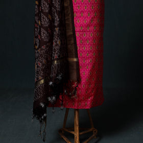 Pochampally Ikat Handloom Sico 2pc Unstitched Dress Material Kurta Set 22