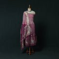 Kutch Bandhani Tie-Dye Modal Silk Heavy Banarasi Zari 3pc Unstitched Dress Material Suit Set 30