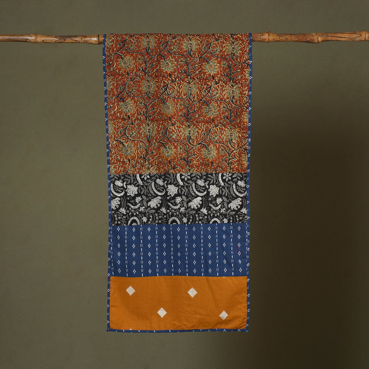 Multicolor - cotton patchwork kalamkari stole 06