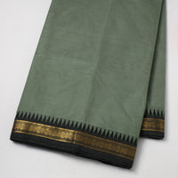 Green - Cotton Kanchipuram Fabric with Thread Border 03