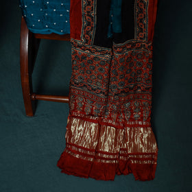 Kutch Ajrakh Bandhani Tie-Dye Modal Silk 3pc Unstitched Dress Material Suit Set 37