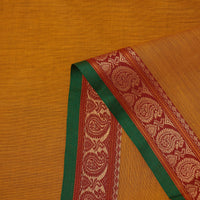 Orange - Cotton Kanchipuram Fabric with Thread Border 06