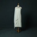 White - Lucknowi Chikankari Hand Embroidered Cotton 3pc Unstitched Dress Material Suit Set 38