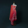Kutch Bandhani Tie-Dye Modal Silk Embroidered 3pc Unstitched Dress Material Suit Set 28