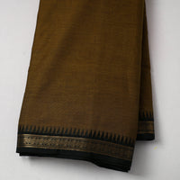 Brown - Cotton Kanchipuram Fabric with Thread Border 18