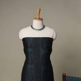 Bagh Hand Block Print Natural Dyed Chanderi Silk 3pc Unstitched Dress Material Suit Set 10