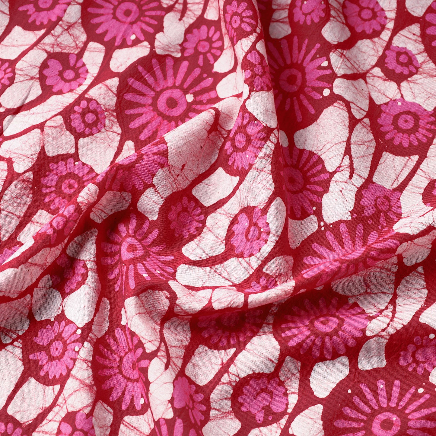 Pink - Hand Batik Printed Cotton Fabric