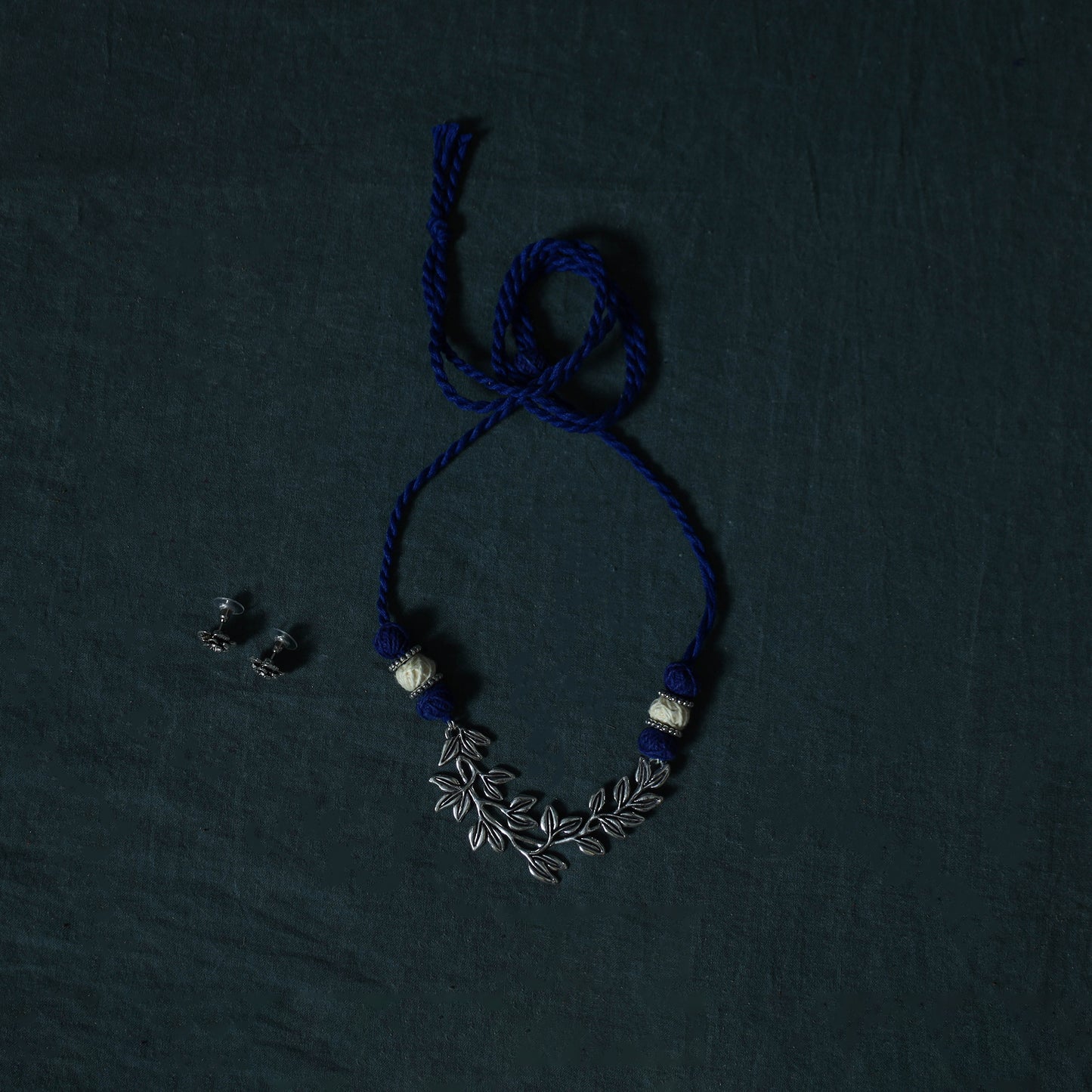 Jacquard Cotton 2pc Unstitched Dress Material Kurta Set with Jewellery Set 03