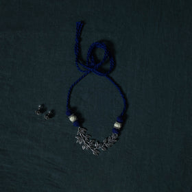 Jacquard Cotton 2pc Unstitched Dress Material Kurta Set with Jewellery Set 03