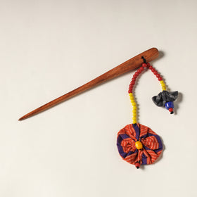  Handcrafted Gamcha Fabart Beadwork Wooden Juda Stick by Rangila Dhaga 
