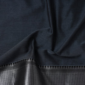  Grey Mercerised Cotton Zari Border Dharwad Fabric