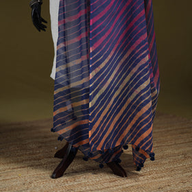 Leheriya Tie-Dye Kota Doria Cotton Dupatta with Tassels 02