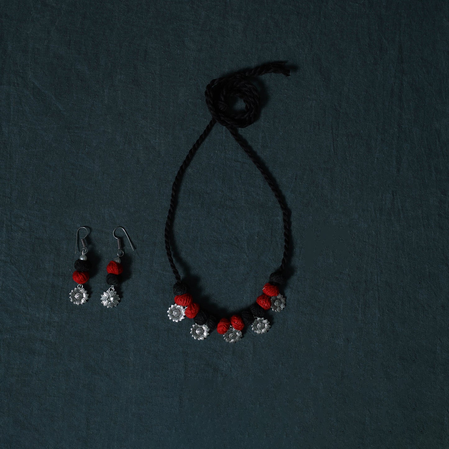 Jacquard Cotton 2pc Unstitched Dress Material Kurta Set with Jewellery Set 13