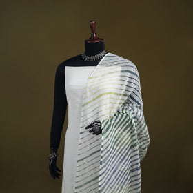 Leheriya Tie-Dye Kota Doria Cotton Dupatta with Tassels 01