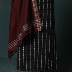 Jacquard Woven 2pc Cotton Unstitched Dress Material Kurta Set with Earrings 09