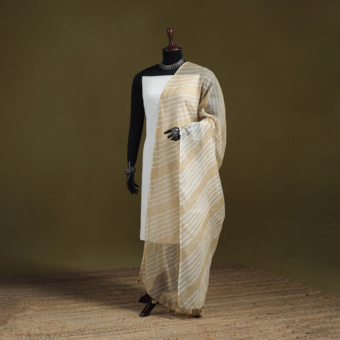 Leheriya Tie-Dye Kota Doria Cotton Dupatta with Tassels 03