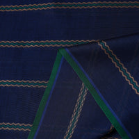 Blue - Mercerised Cotton Thread Work Dharwad Fabric 02