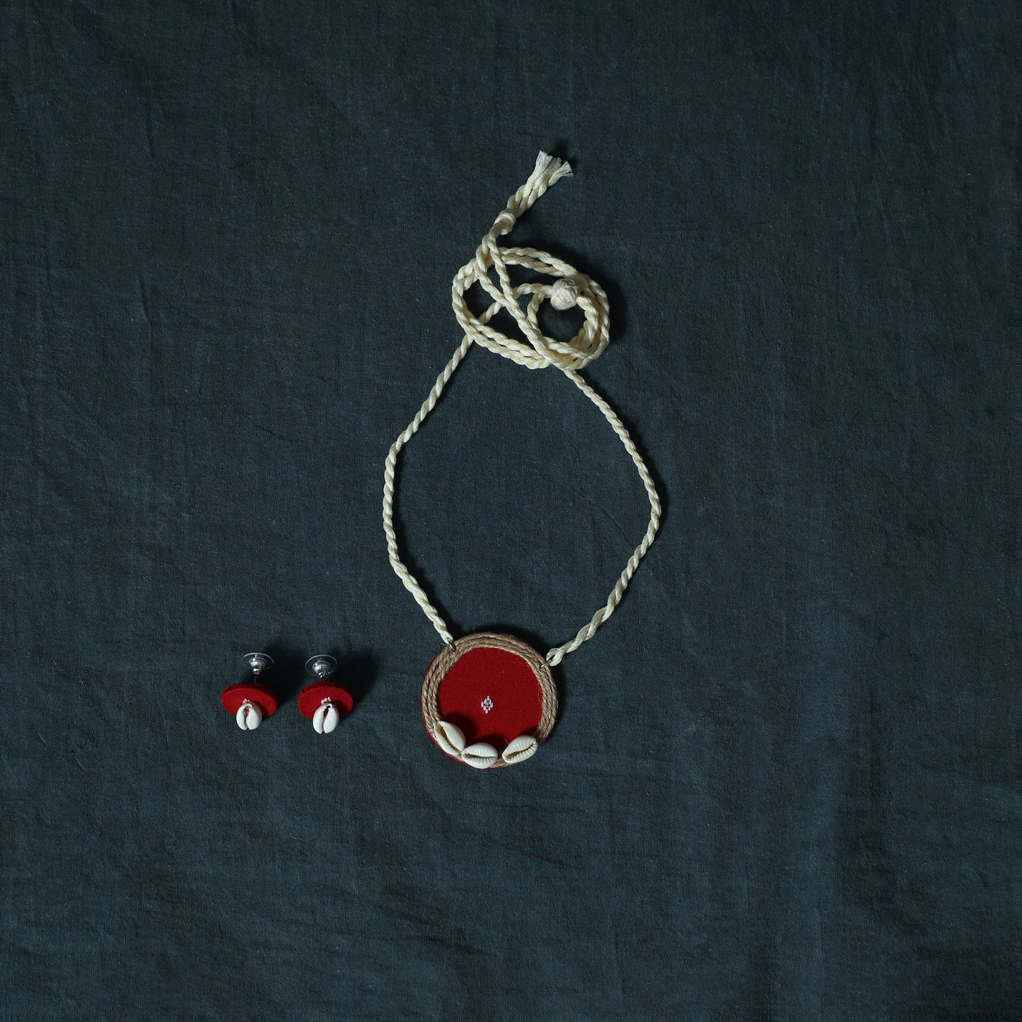 Jacquard Cotton 2pc Unstitched Dress Material Kurta Set with Jewellery Set 15