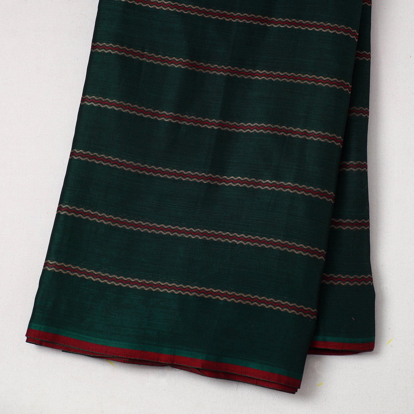 Green - Mercerised Cotton Thread Work Dharwad Fabric 04