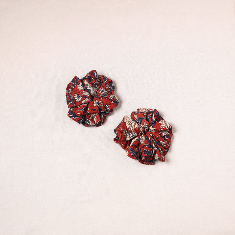 Red - handmade cotton rubber bands/scrunchies (set of 2) 18