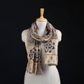 Pedana Kalamkari Hand Bock Print Natural Dyed Handloom Chanderi Silk Stole 11