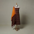Pochampally Ikat Weave 3pc Cotton Unstitched Dress Material Suit Set 01
