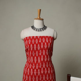 Pochampally Ikat Weave 3pc Cotton Unstitched Dress Material Suit Set 02