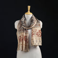 Pedana Kalamkari Hand Bock Print Natural Dyed Handloom Chanderi Silk Stole 19