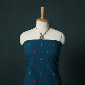 Jacquard Woven 2pc Cotton Unstitched Dress Material Kurta Set with Jewellery 08