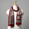 Red Bagh Hand Block Printed Cotton Stole 