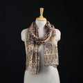 Pedana Kalamkari Hand Bock Print Natural Dyed Handloom Chanderi Silk Stole 26
