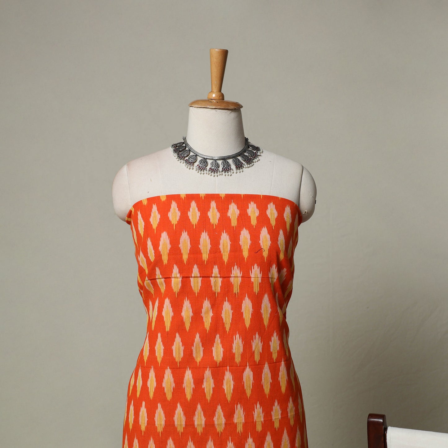 Pochampally Ikat Weave 3pc Cotton Unstitched Dress Material Suit Set 04
