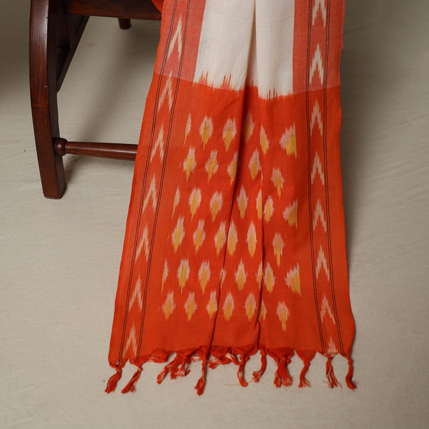 Pochampally Ikat Weave 3pc Cotton Unstitched Dress Material Suit Set 04