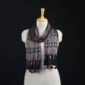 Ajrakh Hand Block Print Natural Dyed Modal Silk Stole 01