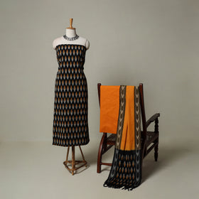 Pochampally Ikat Weave 3pc Cotton Unstitched Dress Material Suit Set 05   2026/390-1 5