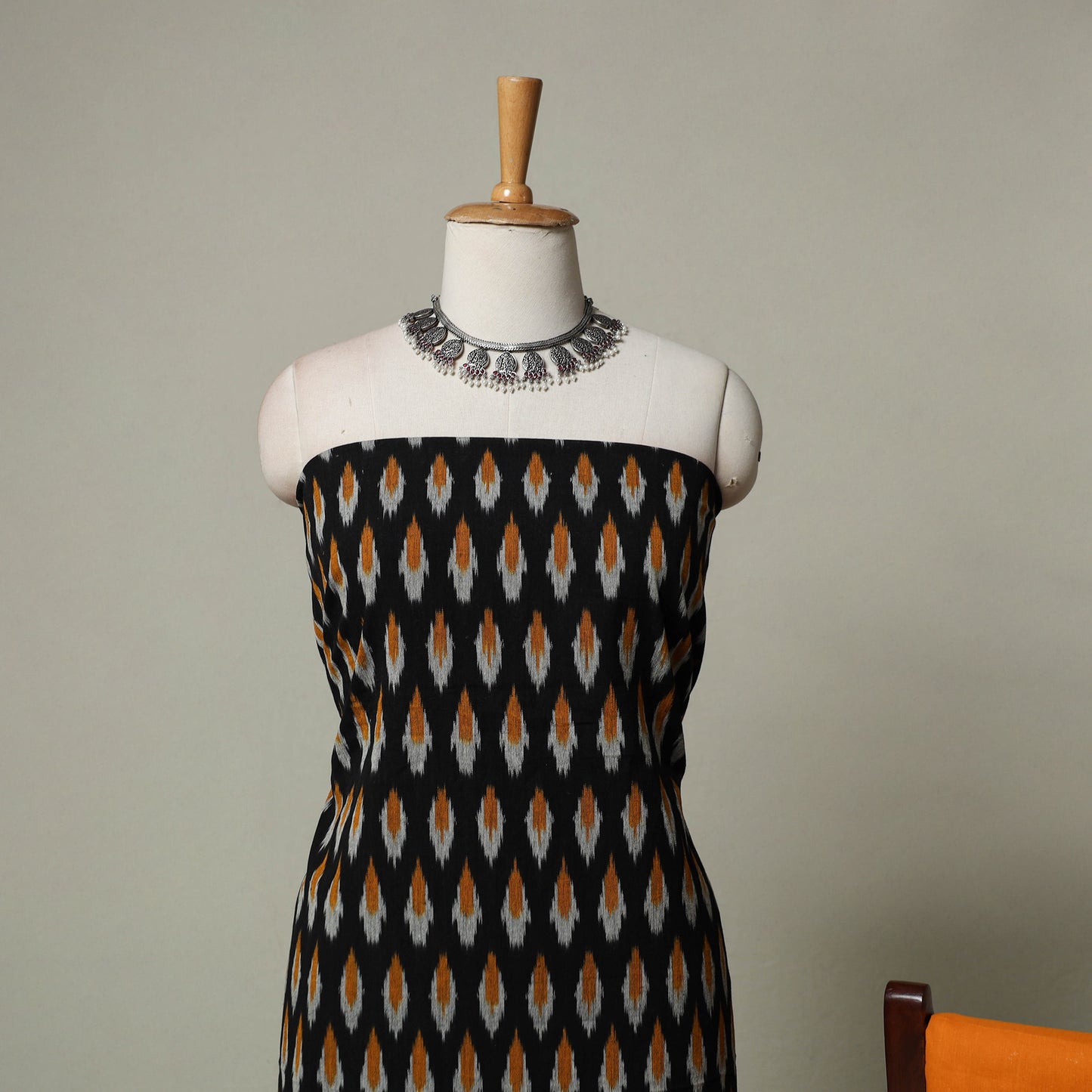 Pochampally Ikat Weave 3pc Cotton Unstitched Dress Material Suit Set 05   2026/390-1 5