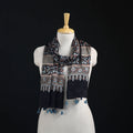 Ajrakh Hand Block Print Natural Dyed Modal Silk Stole 02