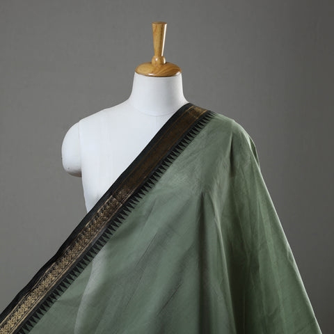 Green - Cotton Kanchipuram Fabric with Thread Border 03