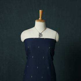 Jacquard Woven 2pc Cotton Unstitched Dress Material Kurta Set with Jewellery 11