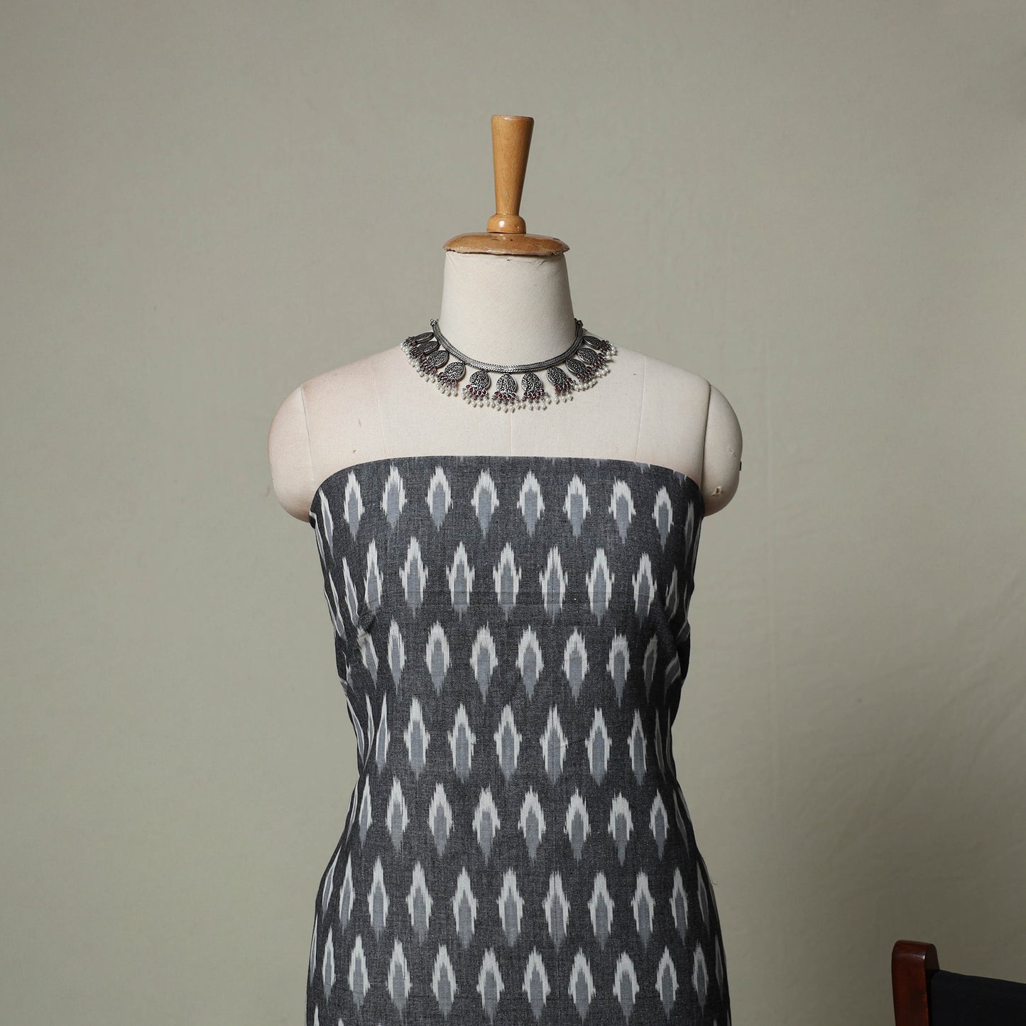 Pochampally Ikat Weave 3pc Cotton Unstitched Dress Material Suit Set 06