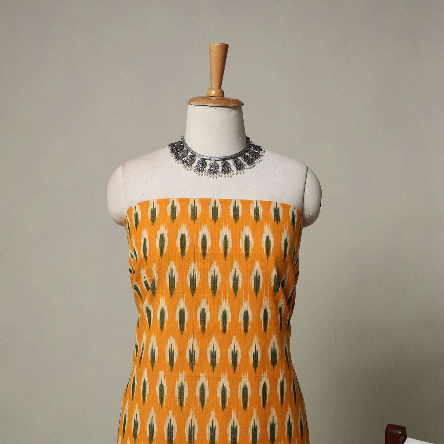 Pochampally Ikat Weave 3pc Cotton Unstitched Dress Material Suit Set 07