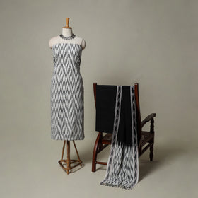 Pochampally Ikat Weave 3pc Cotton Unstitched Dress Material Suit Set 08