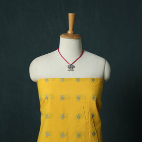 Jacquard Woven 2pc Cotton Unstitched Dress Material Kurta Set with Jewellery 14