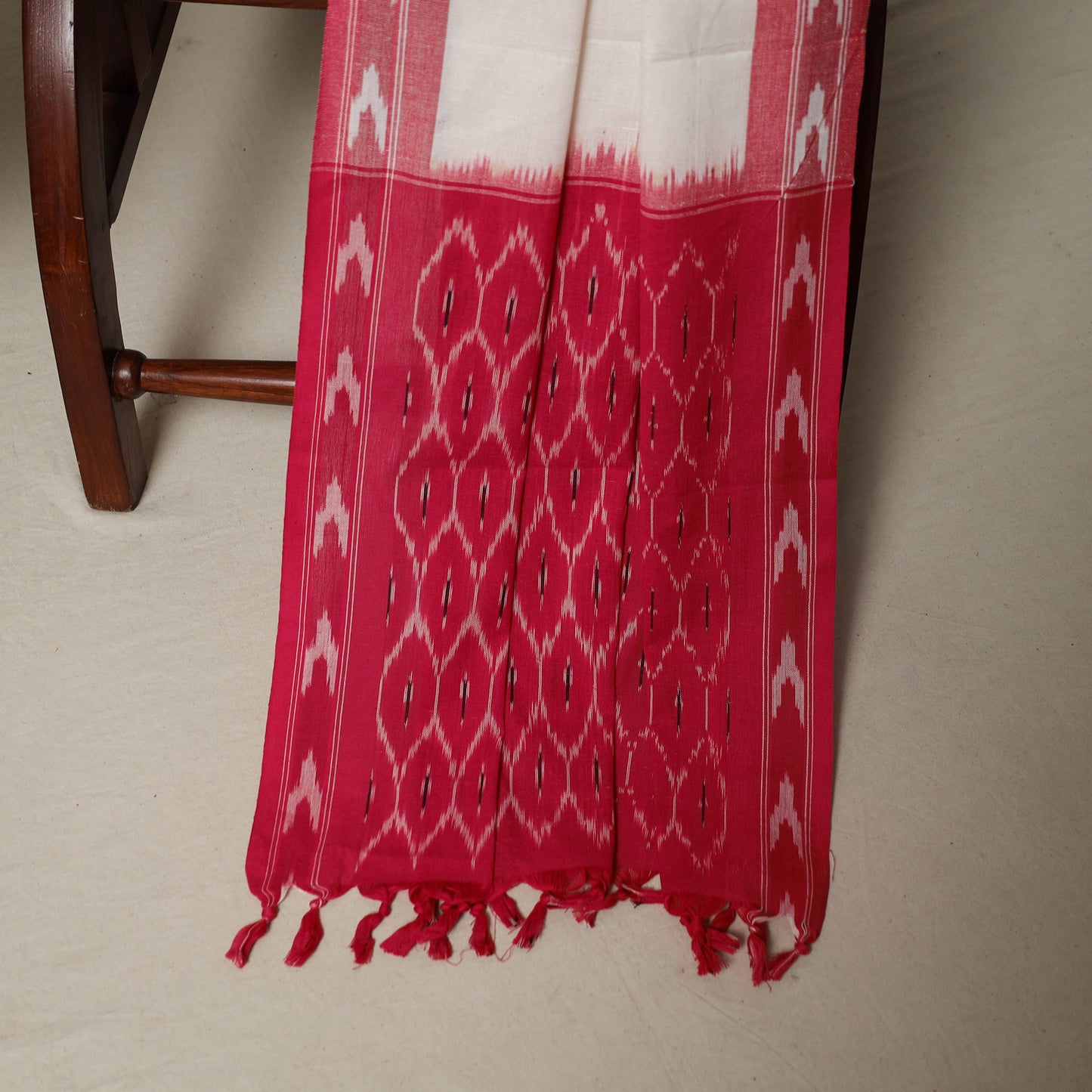 Pochampally Ikat Weave 3pc Cotton Unstitched Dress Material Suit Set 09