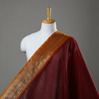 Maroon - Cotton Kanchipuram Fabric with Thread Border 21